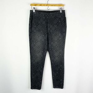 Soft Surroundings Ultimate Denim Pull-On Skinny Jeans Small S Dark Gray Pattern